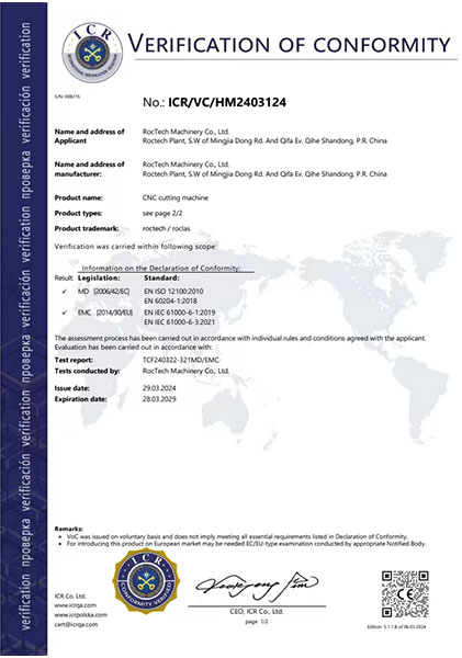 ROCLAS LASER CE Certification for Laser Equipment Compliance