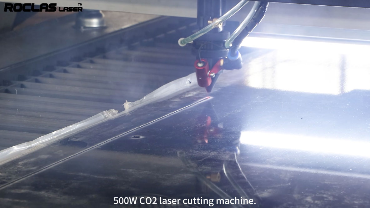 500W CO2 laser cutting machine. 